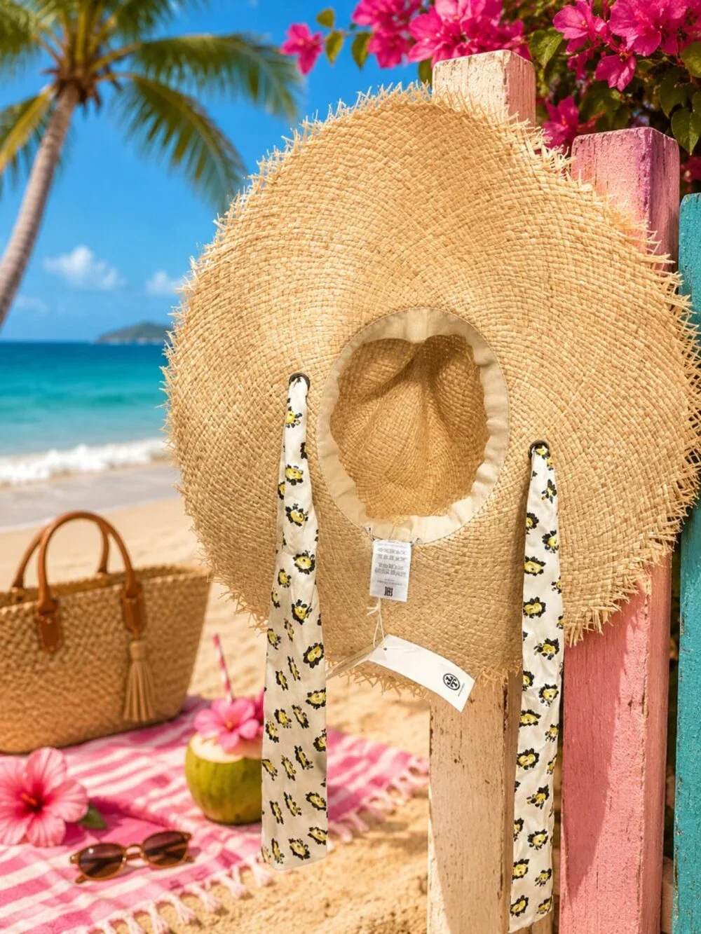NWT Tory Burch Straw Sun Hat